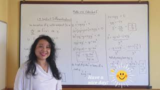 Math 150 Section 25 Implicit Differentiation [upl. by Aileek]