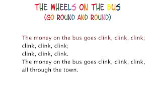 The wheels on the bus LyricsSingAlongPlaybackKaraokeInstrumentalNursery RhymeSongs for Kids [upl. by Angelia]