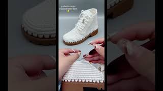 Como Hacer Zapatos Tejidos a Crochet Para Adultos Paso a Paso [upl. by Azitram]