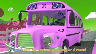 Wheels on the Bus go Round And Round Kids Song Children Cocomelon Cartoon Babies Sound Variations [upl. by Naret147]