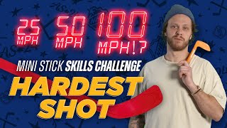 NHL Mini Stick Hardest Shot Competition  2024 AllStar Weekend [upl. by Lein]