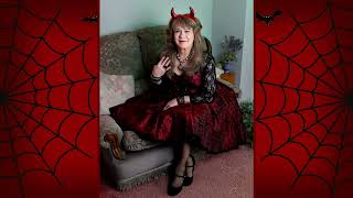 Tanya Melody M343 Crossdressing Red taffeta goth Halloween dress  red and black petticoats [upl. by Zsa Zsa]