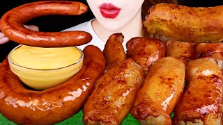 ASMR BEEF LARGE INTESTINES KIELBASA SAUSAGE FRIED CHICKEN EATING SOUNDS MUKBANG 바삭한 통대창 먹방 咀嚼音 [upl. by Suilienroc]