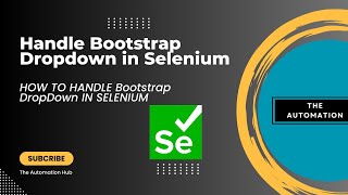 How to Handle Bootstrap DropDown in Selenium [upl. by Soloman]