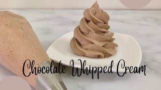 Chocolate Whipped Cream Frosting l Perfect Chocolate Whipped Cream Frosting l Whipped Cream Recipe [upl. by Derreg]