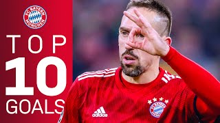 Franck Ribéry  Top 10 Goals for FC Bayern [upl. by Toor]