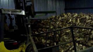 Unloading firewood from drying chambers Dec 2011 [upl. by Minabe361]