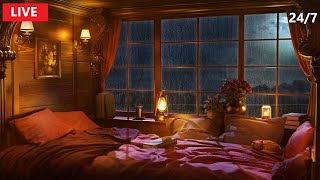 Rain and Thunder Sounds for Sleeping  Fall Asleep With Rain And Thunder Sound At Night  247 [upl. by Ennaid]