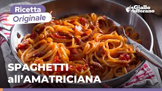 SPAGHETTI ALLAMATRICIANA  la RICETTA TRADIZIONALE🍅🥓🍝 [upl. by Paulsen]