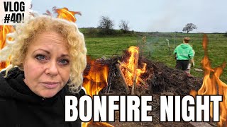 Burning Ragwort on Bonfire Night Vlog 40 adayinthelifeofanequestrian [upl. by Ettenan770]