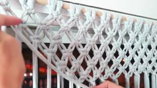 Diy how to make a macrame curtain with trample By STEFFIDO [upl. by Ymerej]