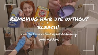 How to remove hair dye WITHOUT BLEACH BAKING SODA HAIR COLOR REMOVER METHOD  FAIL [upl. by Annasiul]