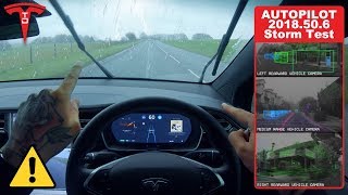 Tesla Autopilot in Heavy Storm Winds amp Rain  Will It Work [upl. by Dilks259]