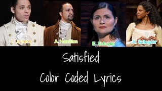 Satisfied  Hamilton  Color Coded Lyrics 111 [upl. by Kimmy]