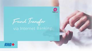 RHB DuitNow Fund Transfer via Internet Banking [upl. by Motteo]