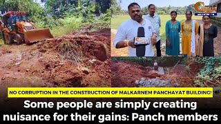 No corruption in the construction of Malkarnem panchayat building [upl. by Ecaroh]