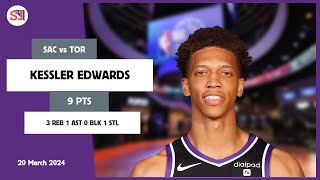 KESSLER EDWARDS 9 PTS 3 REB 1 AST 0 BLK 1 STL vs TOR  20232024 SAC  Player Full Highlights [upl. by Craw]