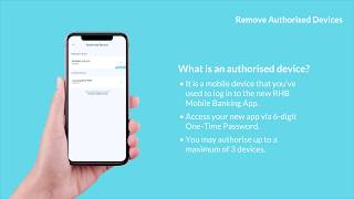 RHB Mobile Banking App  Remove Authorised Devices [upl. by Rediah822]