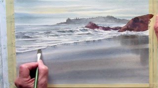 painting wet sand in watercolor [upl. by Lemak]