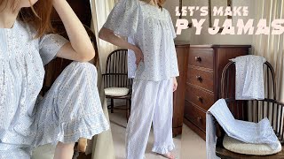 SEW YOUR OWN PYJAMAS EASY PATTERN CUTTING  MsRosieBea [upl. by Atinaj]