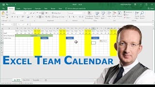 Create a Team Calendar in Excel [upl. by Halda]