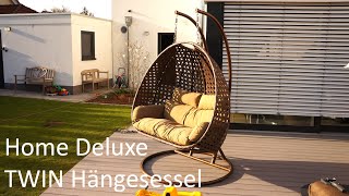 Review amp Aufbau Home Deluxe TWIN Hängesessel mit Gestell für 2 Personen [upl. by Asyar]