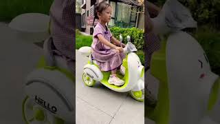 Kids scooter green white 🛵 reels cute trending shorts short [upl. by Tad165]