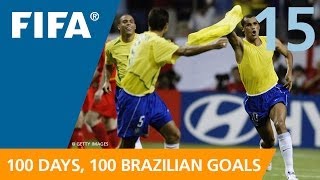 100 Great Brazilian Goals 15 Rivaldo KoreaJapan 2002 [upl. by Waly]