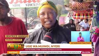 Nyeri residents give their views on Kithure Kindikis nomination as DP [upl. by Dlorej]