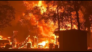 Californias largest wildfire explodes in size as fires rage across US West [upl. by Huberto17]