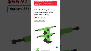 Motorhelmets Store Sale Globe Slant Mag Reverse Kingpin Sets Skateboard Trucks skate shortsvideo [upl. by Waddington10]